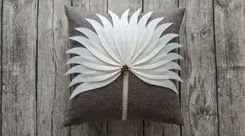 3D Blomst Broderet Pude Dække luksus Pude Dække Europæisk Stil Linned dekorative pudebetræk 3D Blomst pudebetræk Blød