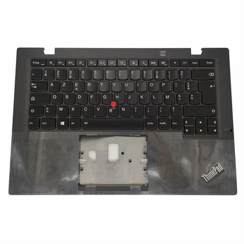 OVY AZERTY Tastatur baggrundslys for Lenovo X1 Carbon Gen 3 3. bedste FR franske sorte Tastaturer grå topcase håndfladestøtten SM20G18616 ny