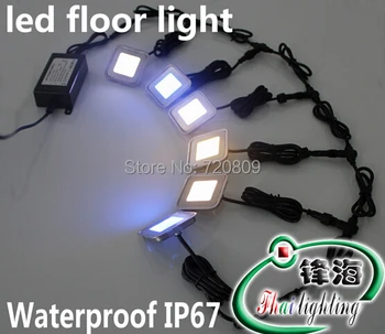 10stk/masse Gratis Shpping DC12v Ultratynde LED gulvlampe Forsænket Trin Lys Udendørs Have Inground Trappe Belysning Pladsen