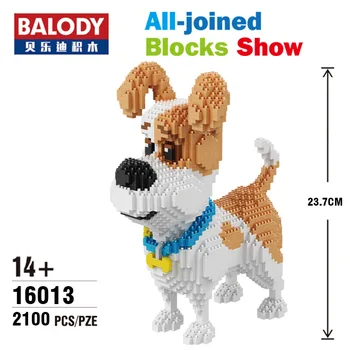 Balody Mini Søde Hund byggesten Mursten Samling Dyr Puddel Model Brinquedos Husky Legetøj til Børn Dejlige Gaver