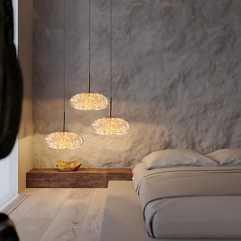 Nordisk restaurant lysekrone stjerneklar glas ampel moderne minimalistisk soveværelse sengen bar, kaffebar, bar lysekrone
