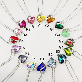 Halskæde 2020 nye smykker kvinders hjerte-formet kærlighed Østrigske krystal halskæde vedhæng