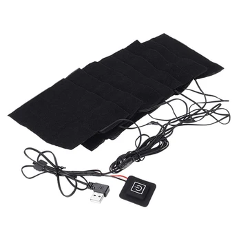 Hot YN-8-I-1 USB-Elektriske Tøj Opvarmet Pad Carbon Fiber Varme Pad Vinter Justerbar Tredje Gear Mat Varmelegeme til Kvinder, Mænd