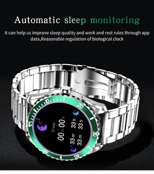 E11 Mode ur i rustfrit stål Bluetooth-forbindelsen TWS headset wireless music til Android, IOS mand kvinde smart watch2021