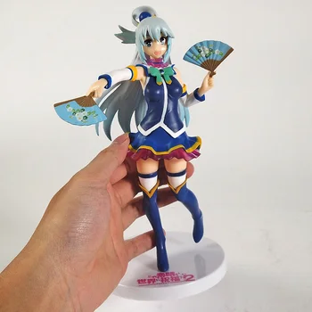 Anime Kono Subarashii Sekai ni Shukufuku o! Megumin Aqua Akua PVC Figur Legetøj Anime Girl Kollektionen Model Doll