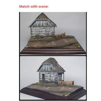 Træ-Europæiske Hus, No. 2, 1:35 Battlefield Militære Scene Model 3D Puslespil DIY Maleri Pædagogisk Legetøj Gave til Børn