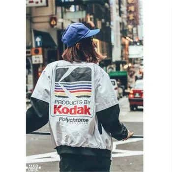 Japansk hip-hop jakke Harajuku piloter Street print Kodak jakke mænds og kvinders overtøj brand tøj jakke