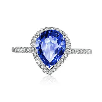 CC Luksus Smykker Ringe Til Kvinder Sterling Sølv 925 Vand Drop Form Sten Bridal Wedding, Engagement Bijoux Femme CC827b