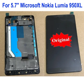 Oprindelige Sensor LCD-Skærm Touch screen Digitizer Assembly med Ramme For Nokia-Microsoft Lumia 950 XL 950xl RM-1116 Pantalla