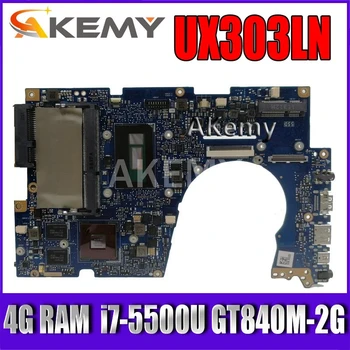 Akemy UX303LN Laptop bundkort Til Asus UX303LN UX303LB UX303L UX303 Test oprindelige bundkort 4G RAM, i7-5500U GT840M-2G