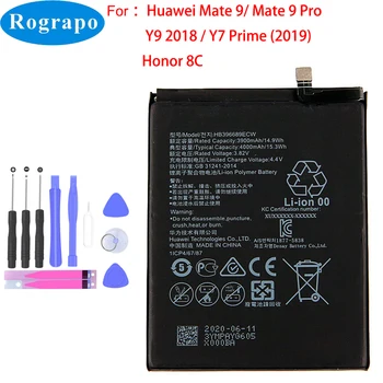 Original 4000mAh HB396689ECW Batteri Til Huawei Mate 9 Mate9 Pro / Y9 2018 / Ære 8C MHA-L29 L09 TL00 FLA-LX1 LX2 LX3 L22 Telefon