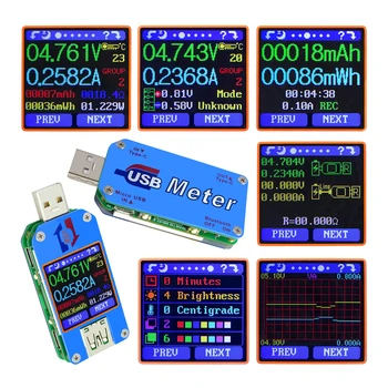 UM25C/ UM25 USB 2.0 Type - C Farve-LCD-Tester Voltmeter amperemeter batteriet måle kabel-modstand