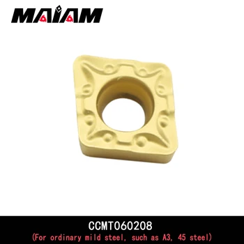 Høj kvalitet CCMT hårdmetal CNC-Drejning af CCMT0602 CCMT060204 CCMT060208 Rhombus indsæt for SCLCR SCLCR1616 SCLCR2020 af stang