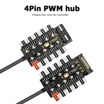 PC 1 til 10 4Pin Ventilatorer Hub Splitter Kabel-12V LED PWM Sata Power hold skift Adapter Hastighed Controller Til Computeren Minedrift