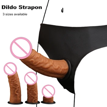 Remmen på silikone dildo realistisk justerbar bukser starpon hårdhed anal dildo sex legetøj til kvinde par dildoer intime varer