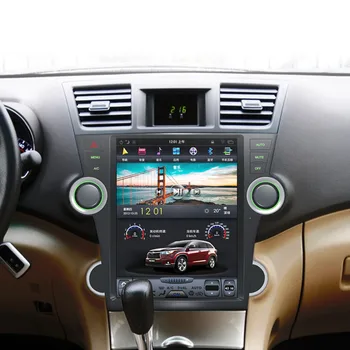 12,1 tommer 4G Lte Lodret skærm android 9.1 mms-video-radio-afspiller til Toyota Highlander 2009-2013 navigation, stereo dsp