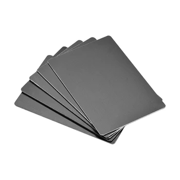 Uxcell Blank Metal Kort 100x60x1mm Anodiseret Aluminium Plade for DIY-laserprinter Sort 5 Stk