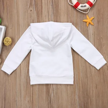 0-5Y Toddler Dreng Dreng Pige Tøj Casual Hætte Sweatshirt 2020 Nye Mode, Sort og Hvid Brev Toppe Hoody Sweatshirt