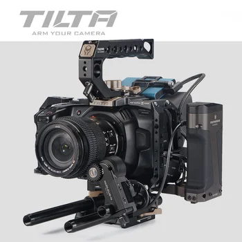 TILTA Sort Farve Bur for BMPCC4K 6K DSLR-Kamera Bur for Blackmagic Pocket Cinema Tilbehør Kit TA-T01-FCC-B