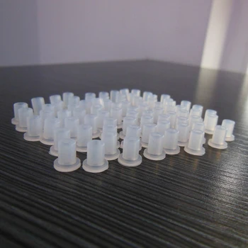 Einkshop 100 stk DIY Refill rør bøje ærme Hule stik, gennemsigtig gummi for Refill blækpatroner små gummi plug dele
