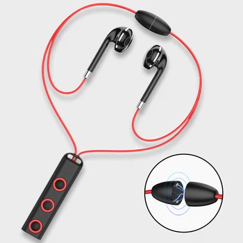BT313 Bluetooth Hovedtelefoner Magnetiske Hovedtelefon Sport Trådløse Hængende Hals Øretelefoner med Mikrofon til Xiaomi Red Mi Huawei P30