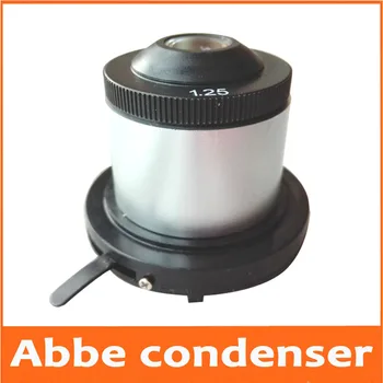 N. A. 1.25 Justerbar Zoom Biologiske mikroskop Abbe kondensator optik biomicroscope Koncentrator Mål substage kondensator