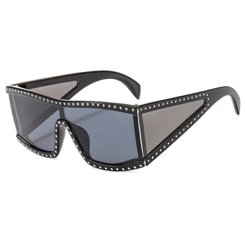Vintage Overdimensionerede Square Solbriller Kvinder Mænd Fashion Stor Ramme Vindtæt Sol Briller Mænd Nuancer Kørsel Beskyttelsesbriller UV400 O16