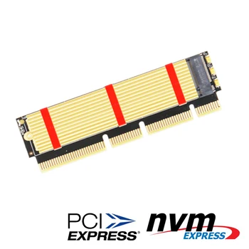 M. 2 NGFF NVMe SSD TIL PCIE 3.0 X16/X8/X4-adapter med heatsink for 1U/2U-server og lav profil PC