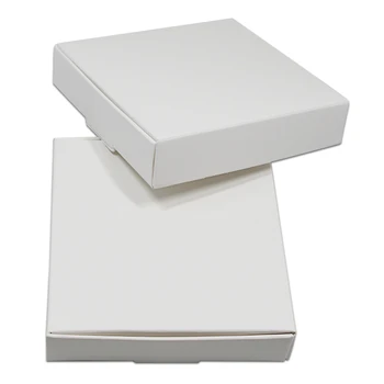 20PCS/ Masse Hvidt Pap Papir Kasser Tomme Kraftpapir Æske Folde Håndlavet Sæbe, Smykker Part Lille Gave Box Emballage