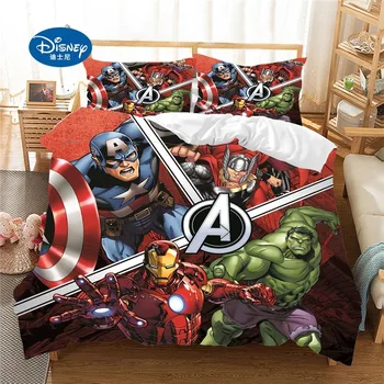 Disney, Marvel Avenger Alliance 3D bedding set iron Man Queensize-King size dyne, sengetøj sæt sengetøj Tegnefilm Dynebetræk