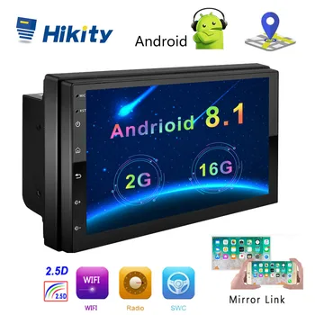 Hikity Android 8.1 Bilen Multimedia-Afspiller, GPS Navigation 2 Din HD Autoradio WiFi USB-7