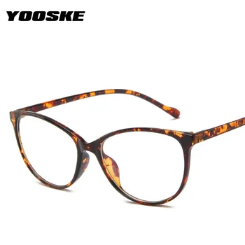 YOOSKE Cat Eye Fashion Brand Design Briller Rammer for Kvinder Forestilling Nærsynethed Briller Mænds Computer Gennemsigtige Briller