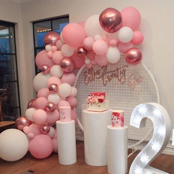 Pastel Ballon Sæt Macaron Blå Hvid Ballon Guirlande-Arch Kit Metallic Balloner Bryllup, Baby shower Happy Birthday Party Indretning