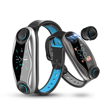 Smart Ur Med En Bluetooth-Hovedtelefon Øretelefoner Pulsmåler Fitness Armbånd Trådløse Bluetooth5.0 Sport Mænd Armbånd Ur