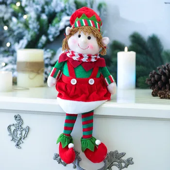 Jul Elf Dukke Dekoration bomuld casual gratis forsendelse Part Ornament Hjem Ornamenter Gave Legetøj én stykker