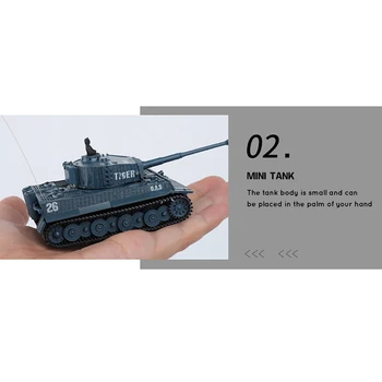 CONUSEA 1:72 Mini RC Tank Caterpillar Radio Styret Bil tyske Tiger i Panzer Tanke med Roterende Tårn Legetøj til Dreng