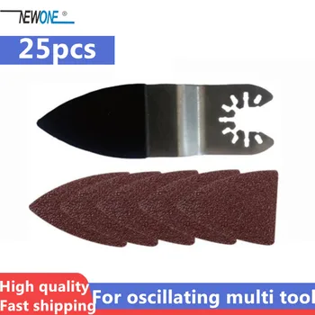 25 Stk slibepapiret+Finger Slibning Pad til el-Værktøj,Sandpapir for Oscillerende Multi-Værktøj Tilbehør