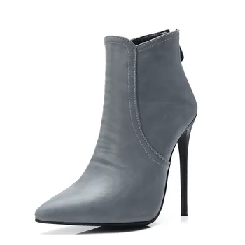 ASUMER 2020 mode efterår og vinter støvler spids tå zip-ankel støvler til kvinder super høje hæle prom damer, støvler plus size 34-48