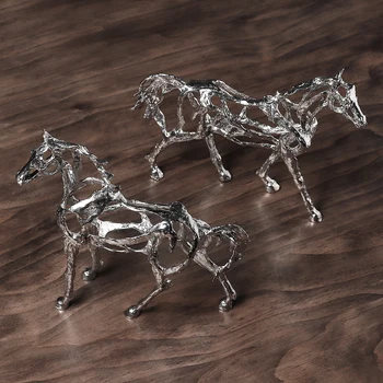 Moderne Kreativ Skulptur Hule Hest Form Dekoration Stue Dekoration Kabinet Kunst Møbler