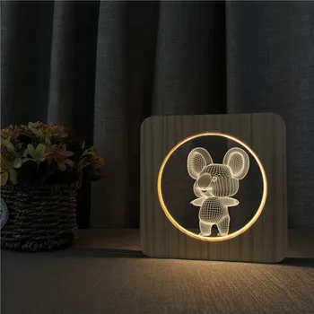 Elefant Lampe LED USB 3D Nat Lampe Baby Room Decoration Træ-Varmt Lys, Home Decor Fest, Fødselsdag, Ferie Gave Drop Shipping