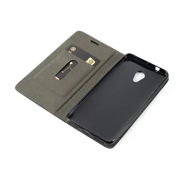 Luksus Pu Læder Book Sag For Meizu M5S A5 Flip Wallet Case For Meizu M5 M5C Business Phone Tilfælde Soft Tpu Silicone bagcoveret