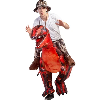 Velociraptor T-REX Mascot Oppustelige Kostume Til Voksne Anime Cosplay Dinosaur Dyr Fødselsdag Gave Til MÆND, KVINDER Part, Cosplay