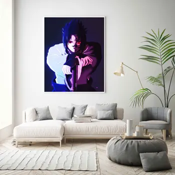 Anime Naruto Sasuke Billede Nordiske Canvas HD Udskriver Home Decor Poster Væg Kunst Maleri Indrammet Modulære Moderne Til stuen