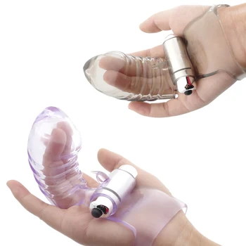Kvindelige Finger Masturbator Sleeve Vibrator G Spot Massage Klitoris Stimulator Erotisk Flirt Orgasme sexlegetøj til Kvinder for Lesbiske