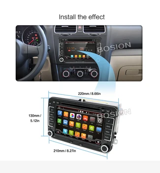 Bosion Android 2G+32G Bil DVD-GPS Navigation Wifi+Bluetooth+Radio 2 Din Autoradio Til Volkswagen GOLF 4 5 6 POLO PASSAT TIGUAN