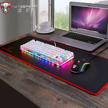 Ægte Motospeed K87S Gaming mekanisk tastatur 87 taster russisk/engelsk layout RGB-baggrundslys blå/rød skifte kablet tastatur
