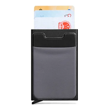 Pop up-card, er mænds tegnebog små slanke aluminium metal tegnebøger mini hemmelige rfid-blokering mandlige tegnebog, pung drop shipping walet