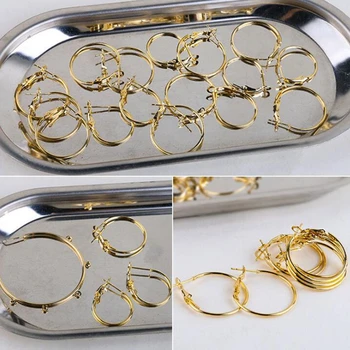 10stk/masse guld populære runde minimalistisk cirkel øreringe Perler Øreringe Base Stik Linker Til DIY-Øreringe Gøre Tilbehør