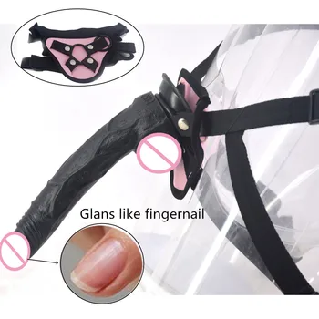 Lange dildo strapon dildo sex legetøj til kvinder strap on penis justerbar bælte diskret pakke sex spil erotiske produkter