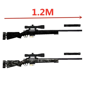 120cm M24 Sniper Rifle 1:1 3D-Papir Model Våben DIY-Papercraft Legetøj, Cosplay Ornament Militære model Udstyr samling